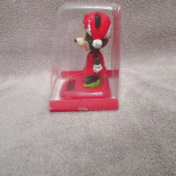 Disney Minnie Mouse Solar Powered Dancing Bobblehead Toy Christmas Holiday NEW - Picture 6 of 8